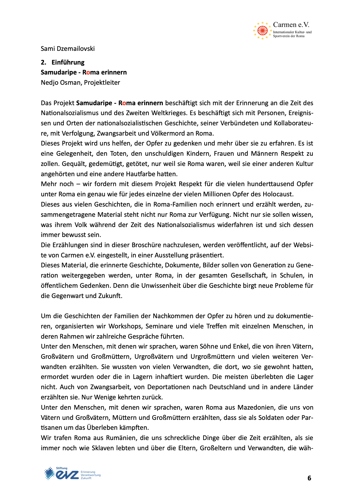 2. Einführung Samudaripe - Roma erinnern 1/4