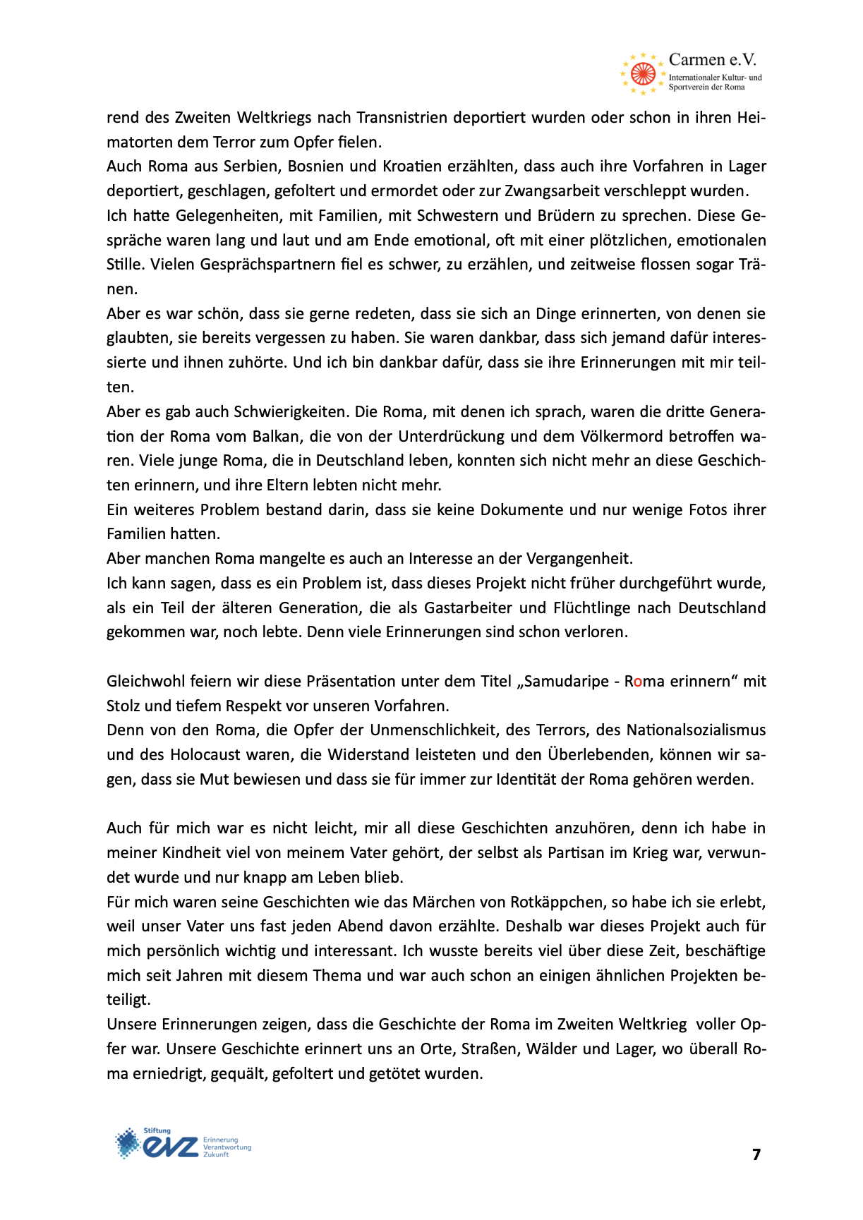 2. Einführung Samudaripe - Roma erinnern 2/4